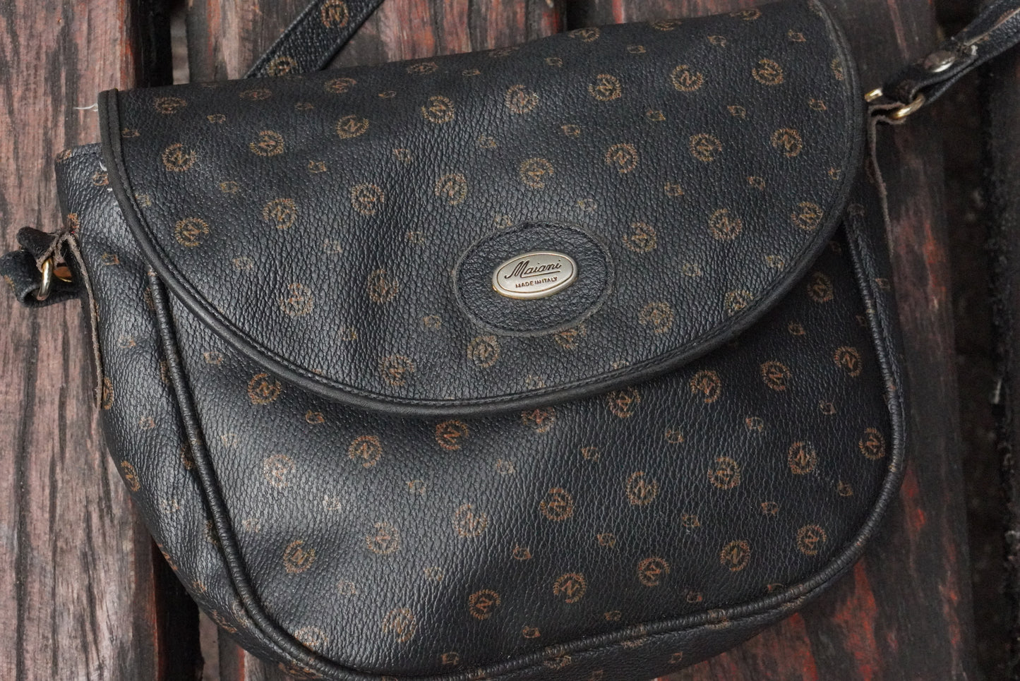 Maiani Vintage 80s Monogram Crossbody Bag - Made in Italy