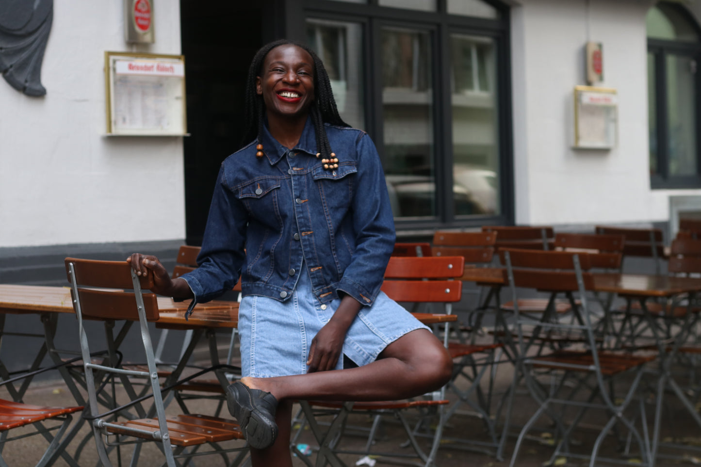 Vintage Denim Skirt Crown Jeans Company 70s 80s High Waisted Button Front A Line