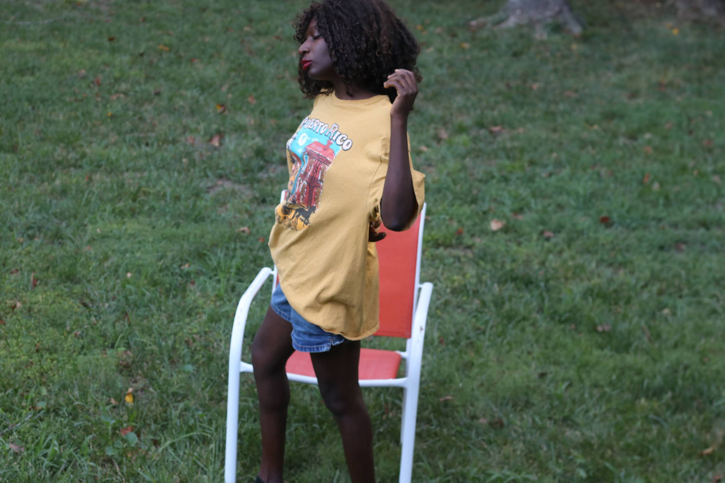 Vintage Delta San Juan Puerto Rico Graphic Tee - Oversized Mustard 2XL