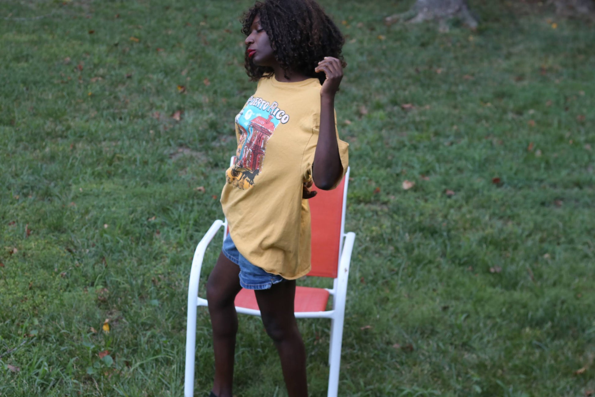 Vintage Delta San Juan Puerto Rico Graphic Tee - Oversized Mustard 2XL