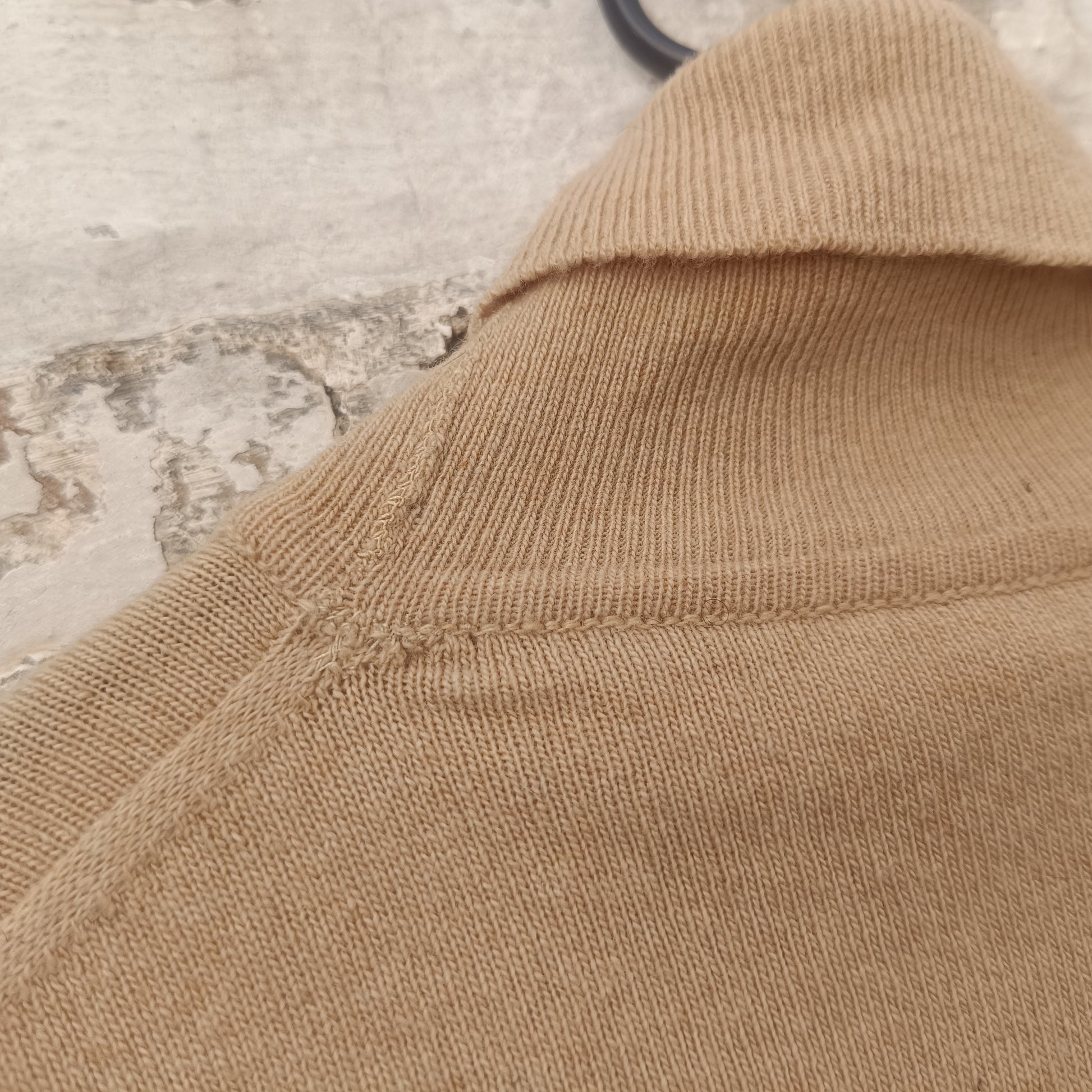 Cashmere Turtleneck Sweater | Vintage 90s Cream Roll Neck Jumper | Fits M/L