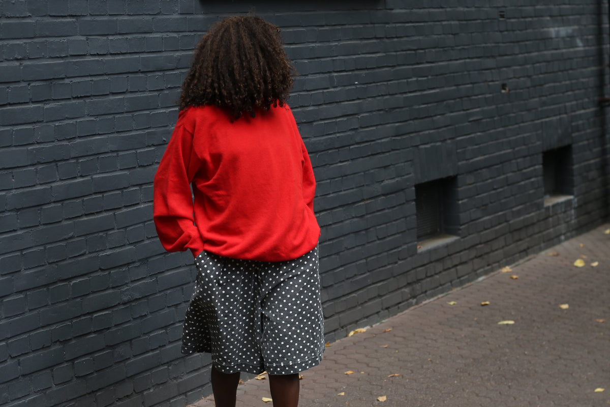 Vintage Red Wool Sweater | 80s Minimalist Knit Jumper | Bright Red Pullover
