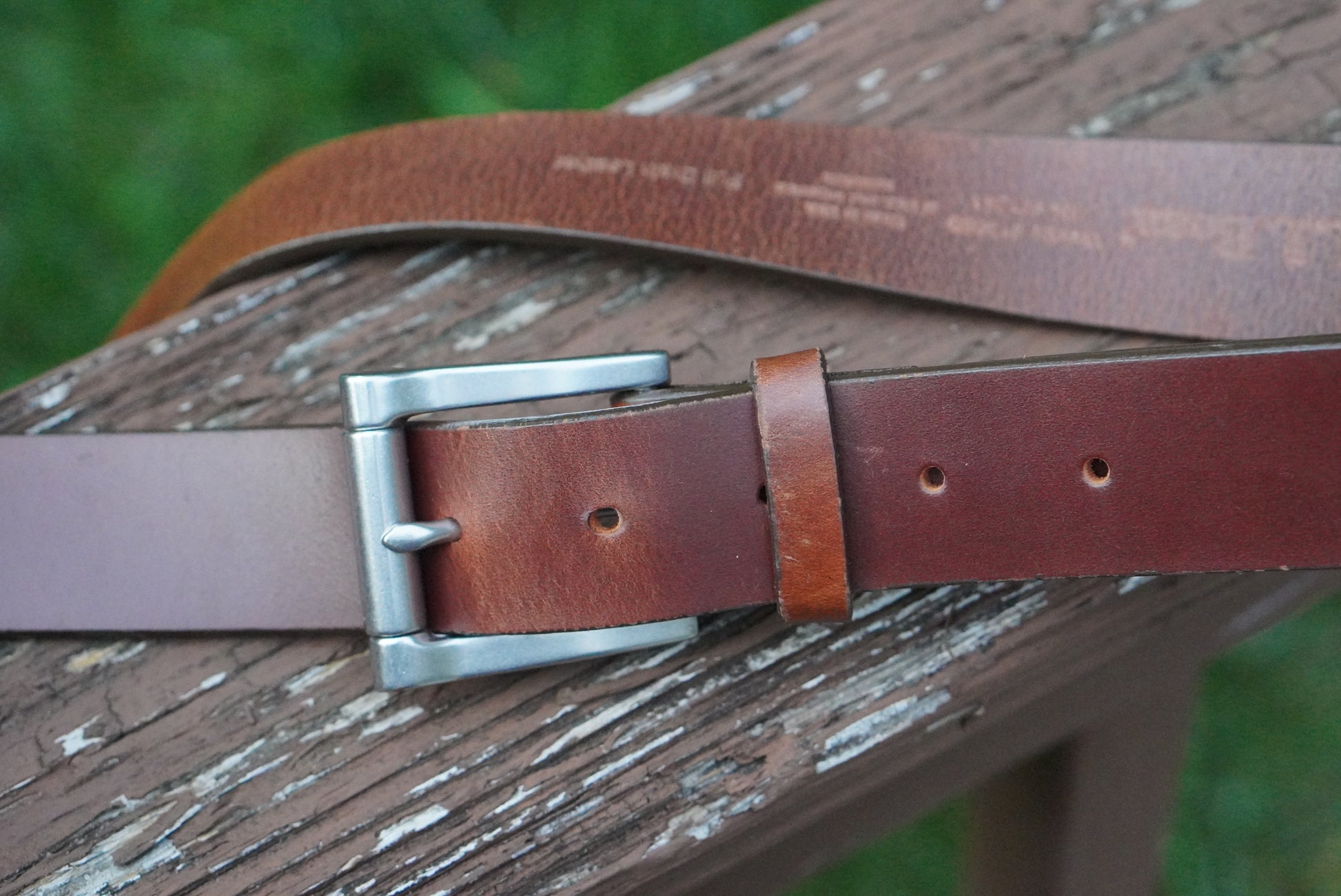L.L. Bean Vintage Full Grain Leather Belt - Made in USA Brown Size 36