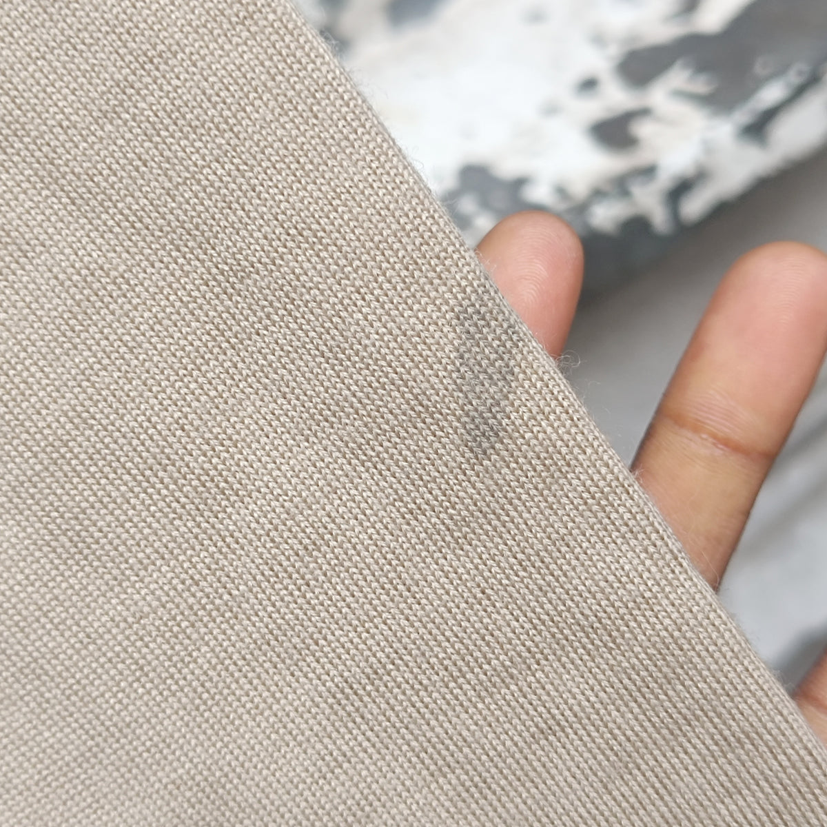 Vintage Beige Knit Polo Sweater | 90s Minimalist Wool Silk Cashmere | XL