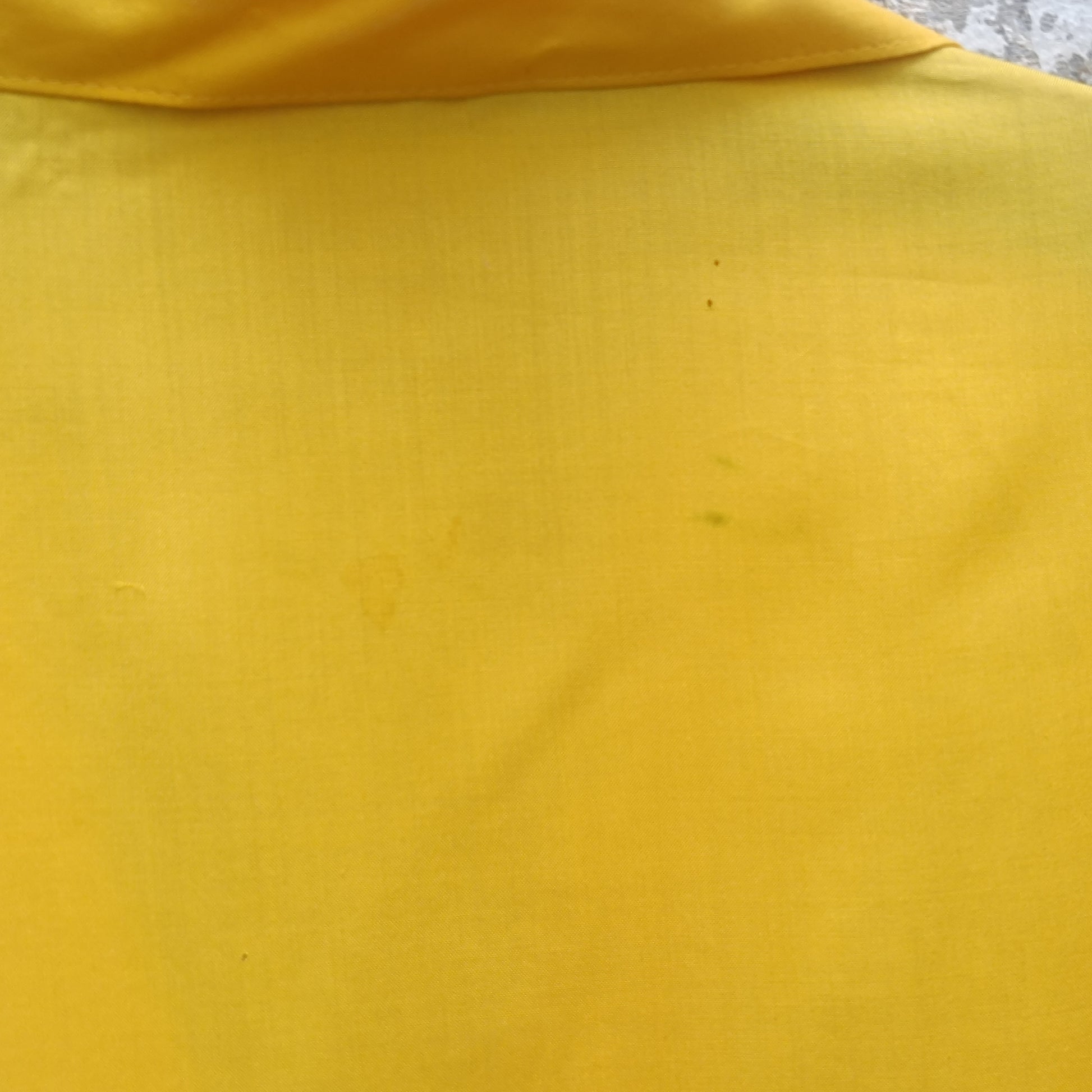 St Michael Vintage 80s Yellow Silk Blouse Shirt 1980s Pure Silk Short Sleeve 16