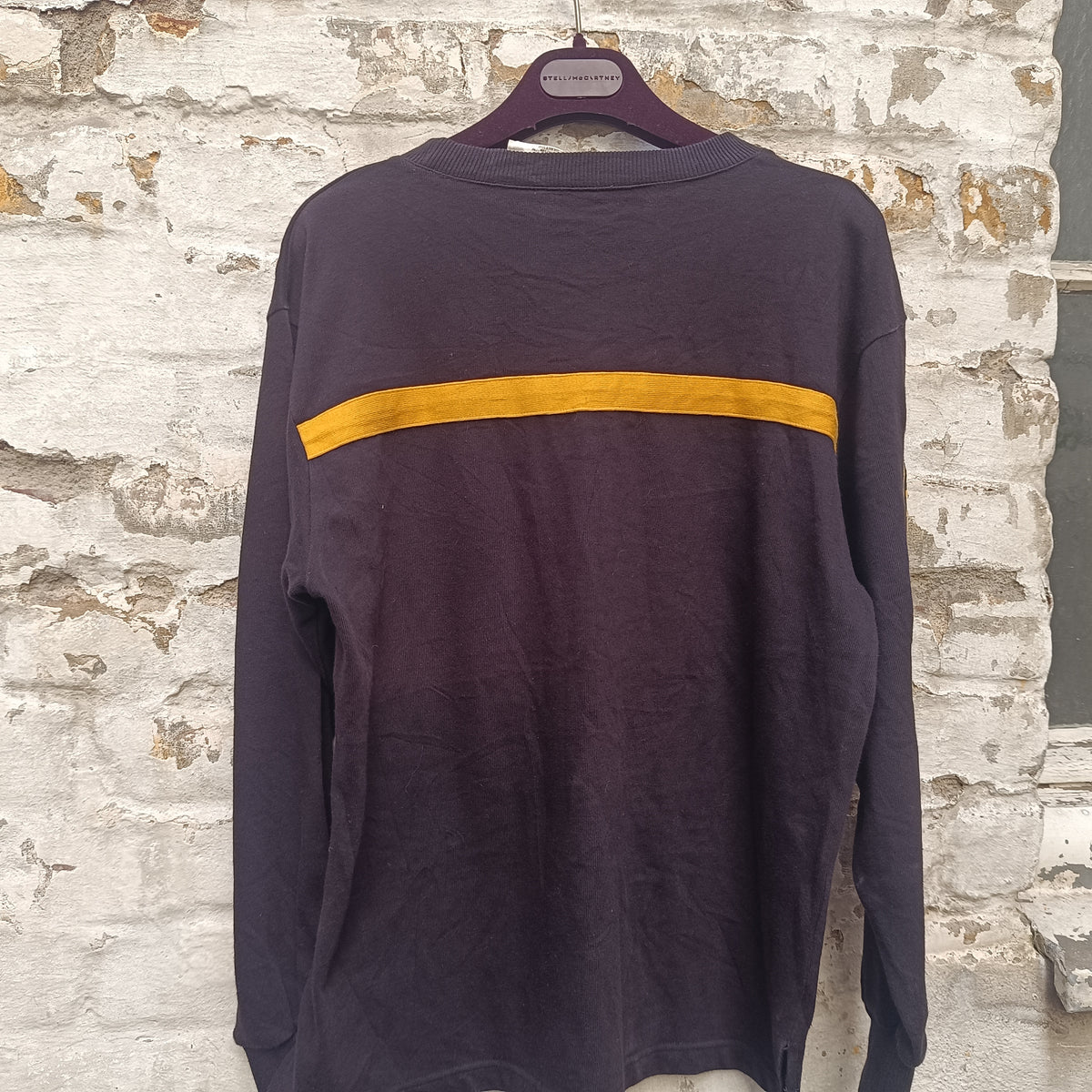 Vintage 80s Black Gold Embroidered Sweatshirt M | Nautical Graphic Jumper