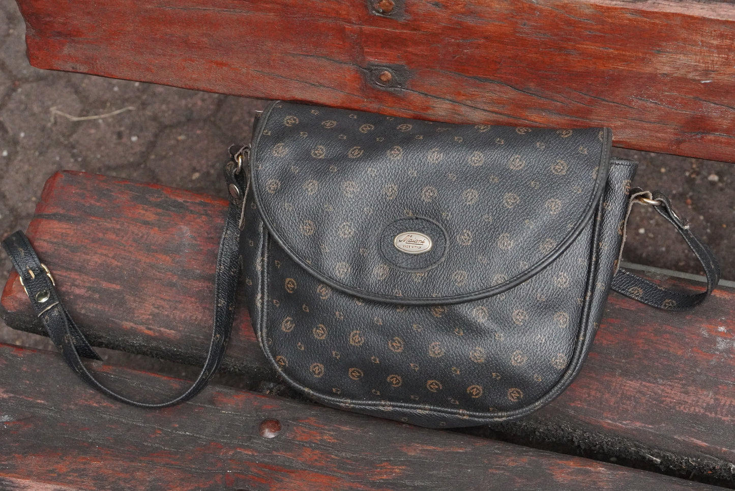Maiani Vintage 80s Monogram Crossbody Bag - Made in Italy