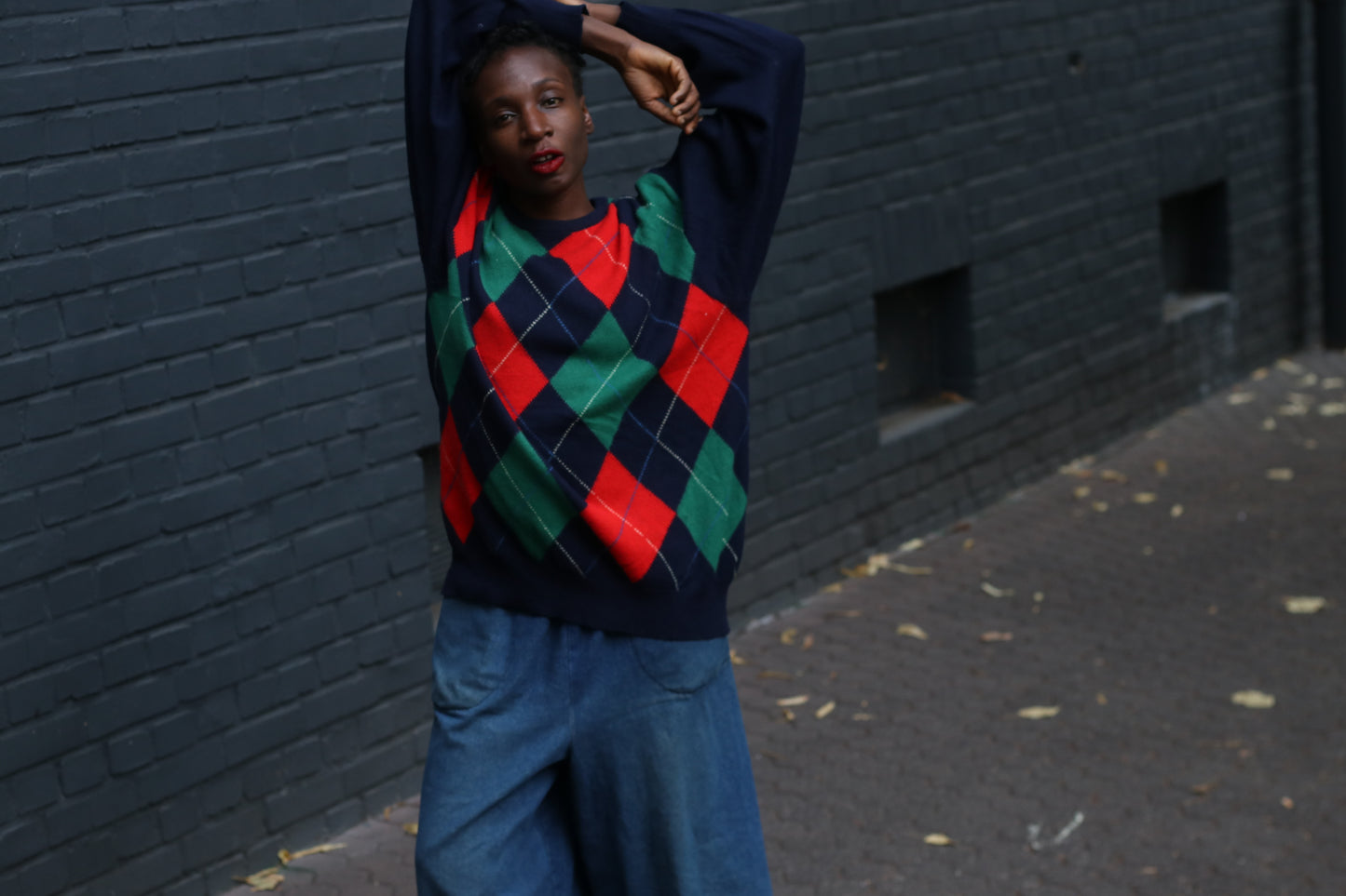 Argyle Wool Jumper | Vintage 90s Pringle Scotland Pullover L