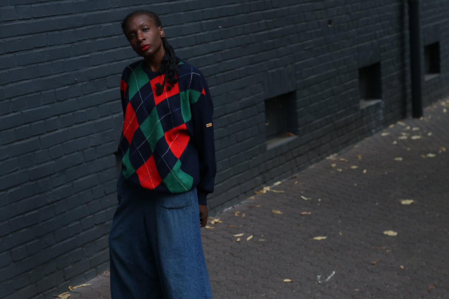 Argyle Wool Jumper | Vintage 90s Pringle Scotland Pullover L