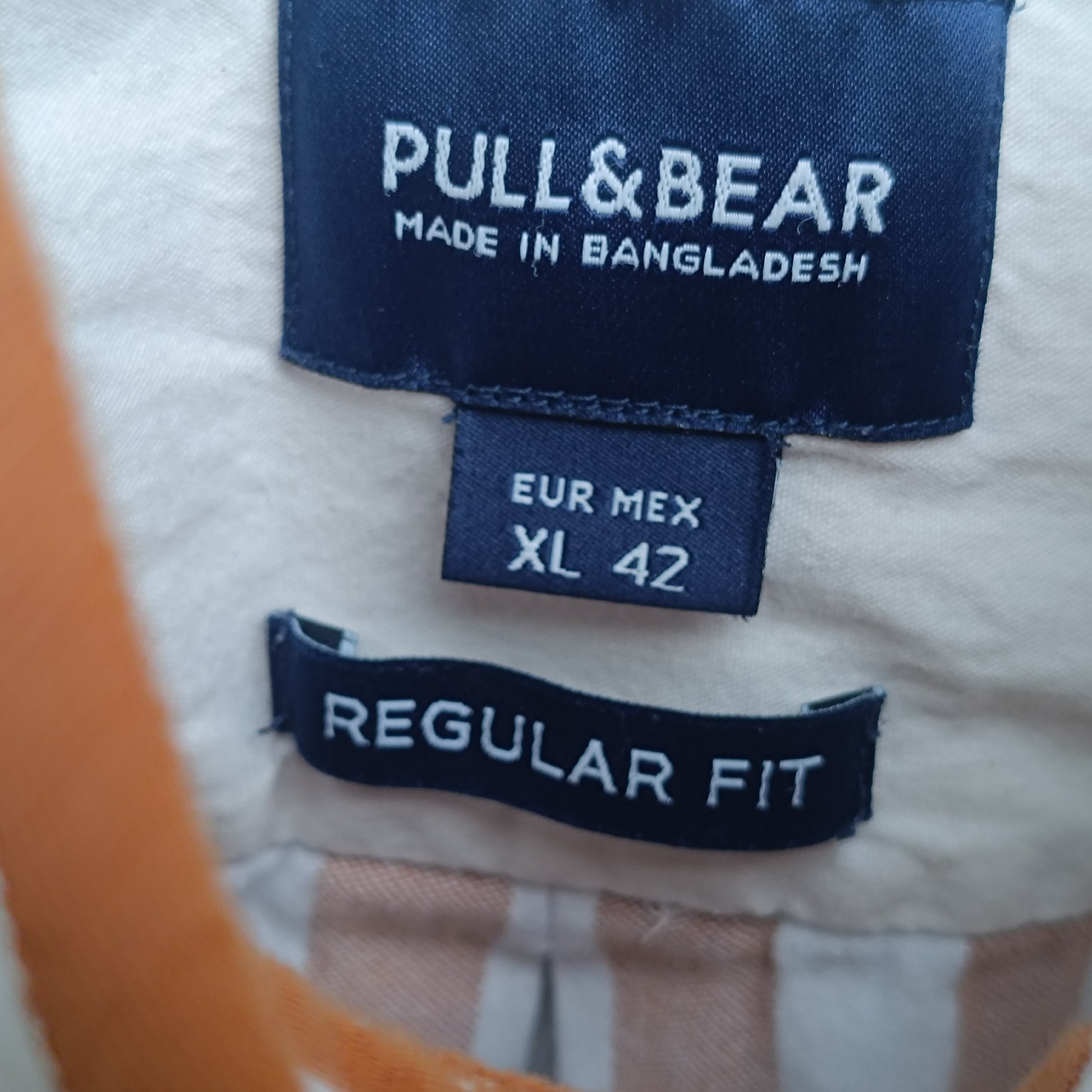 Pull and Bear Vintage y2k Brown Striped Cotton Button Down Shirt