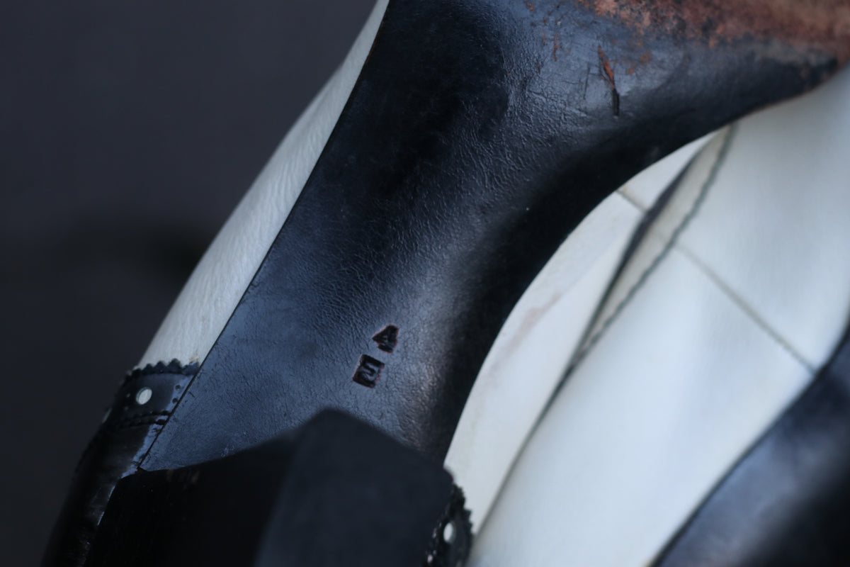 Vintage Spectator Pumps | 1970s Leather Heels | Black White EU 37