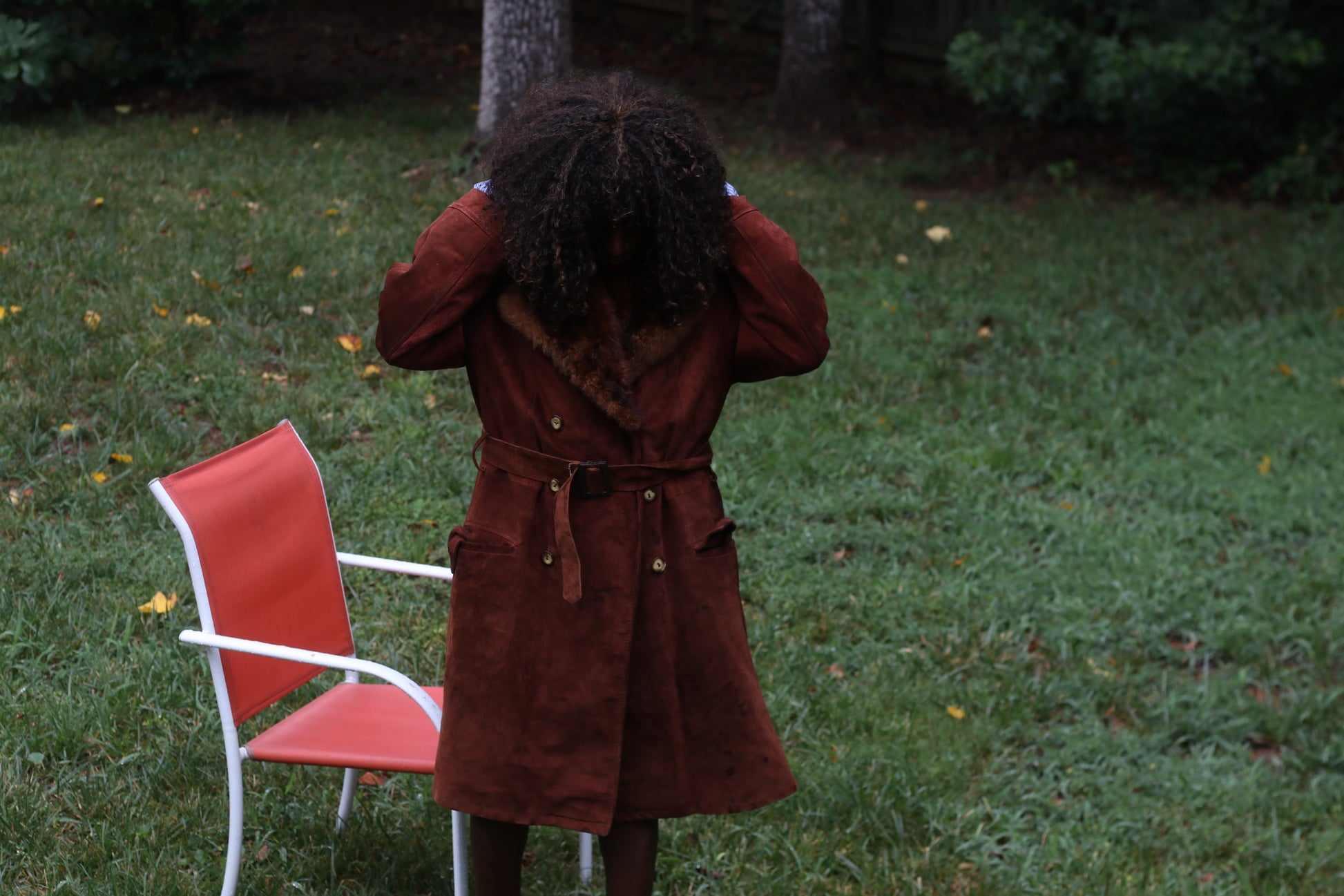 Vintage 70s Wild 'N' Woolly Sheepskin Coat | Rust Suede Penny Lane
