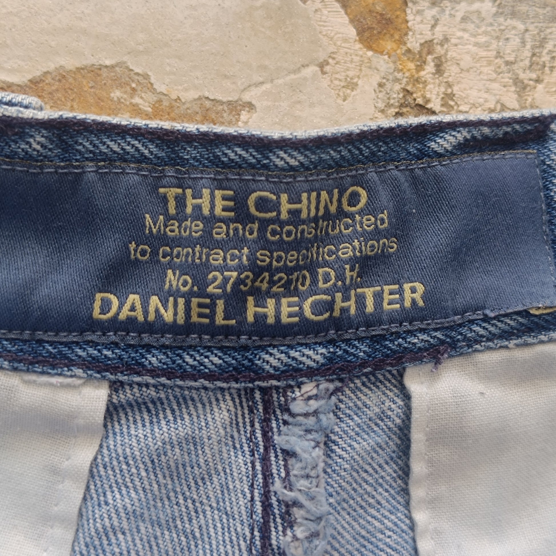 Vintage 80s Daniel Hechter Pleated Denim Chinos | High-Waist Blue Jeans