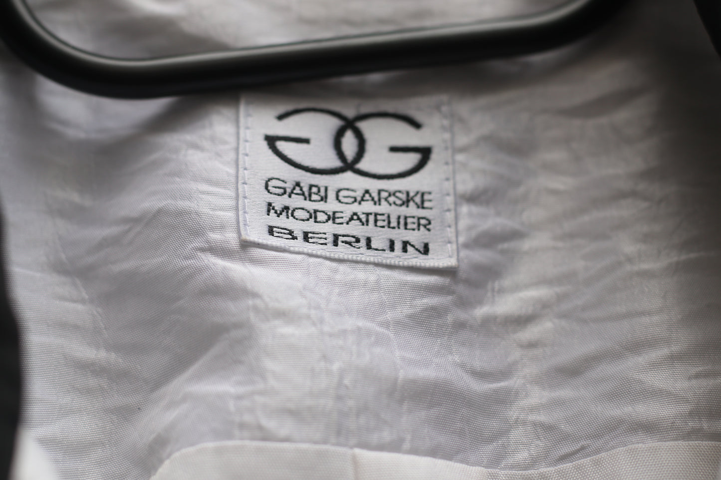Gabi Garske Vintage 1980s White Crinkle Blazer Berlin Designer Avant Garde Jacket