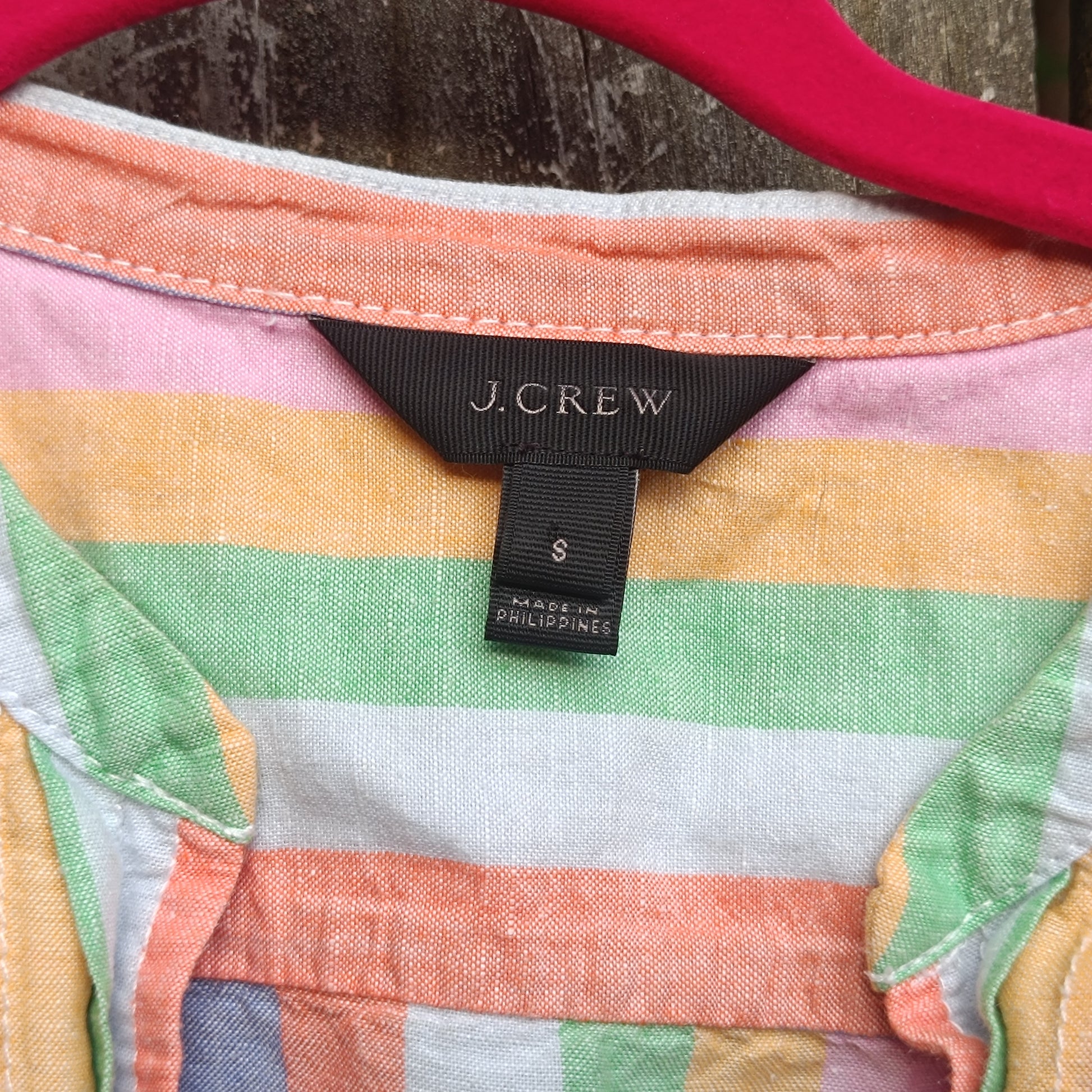 Vintage Y2K J Crew Pastel Stripe Cotton Tunic Dress - Summer Mini
