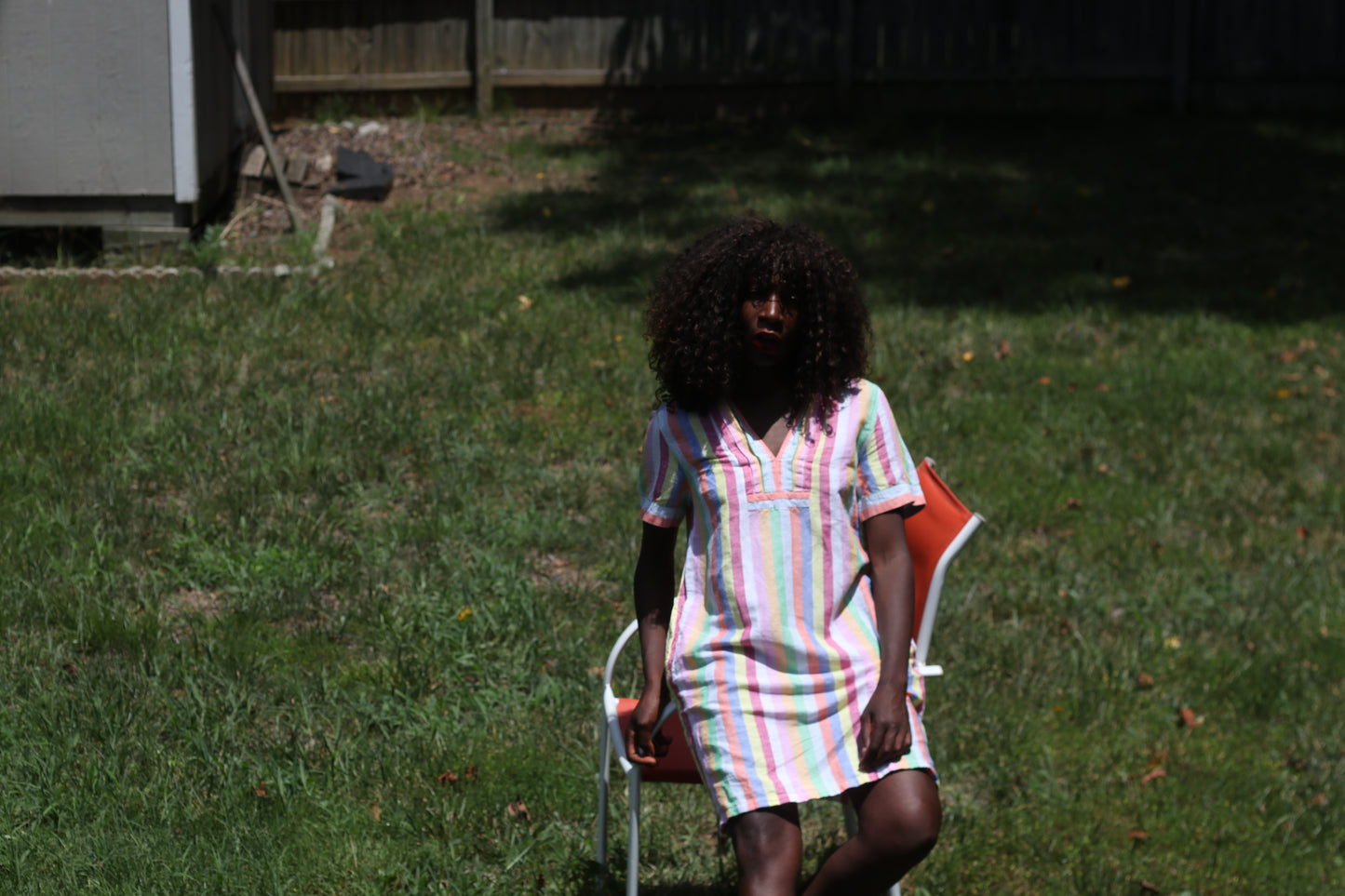 Vintage Y2K J Crew Pastel Stripe Cotton Tunic Dress - Summer Mini