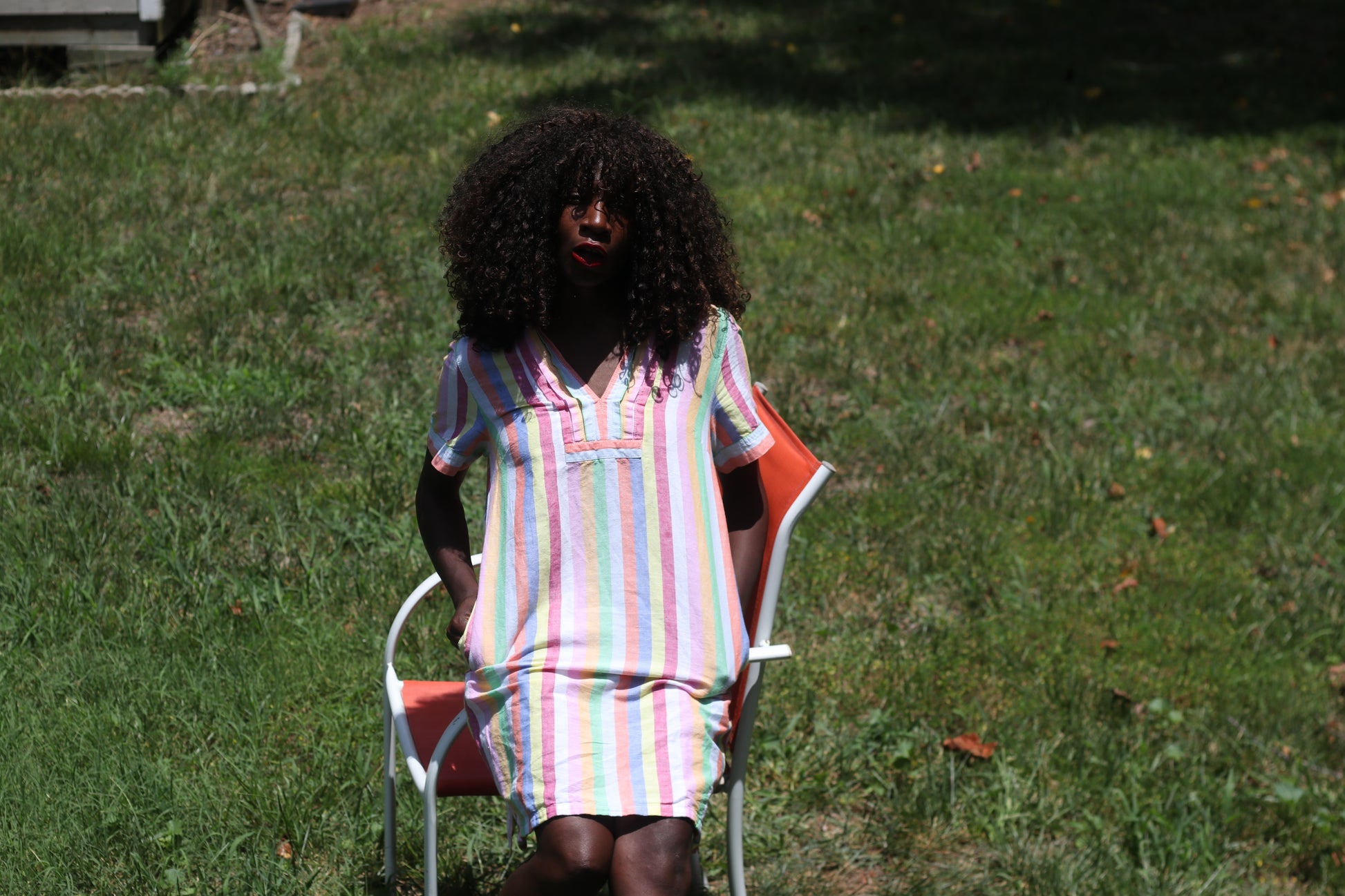 Vintage Y2K J Crew Pastel Stripe Cotton Tunic Dress - Summer Mini
