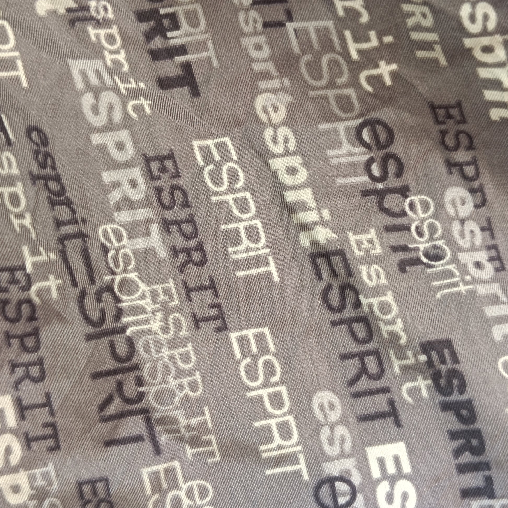 Vintage Esprit Silk Scarf - 90s Monogram Logo Neck Neckkerchief