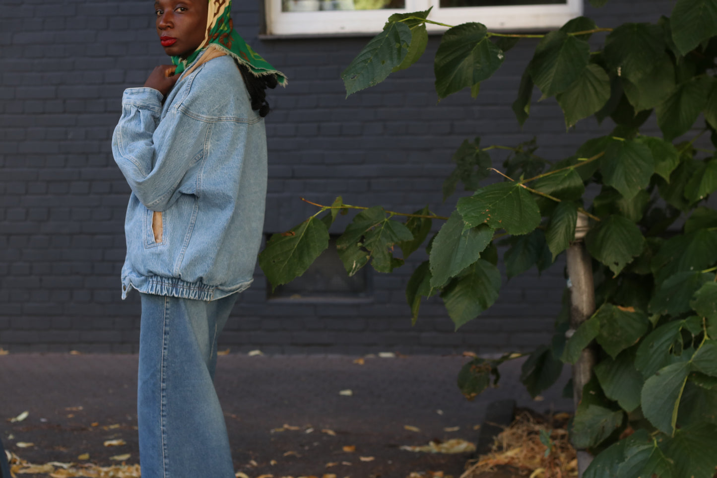Vintage 90s Oversized Denim Jacket - Light Wash Bomber Trucker