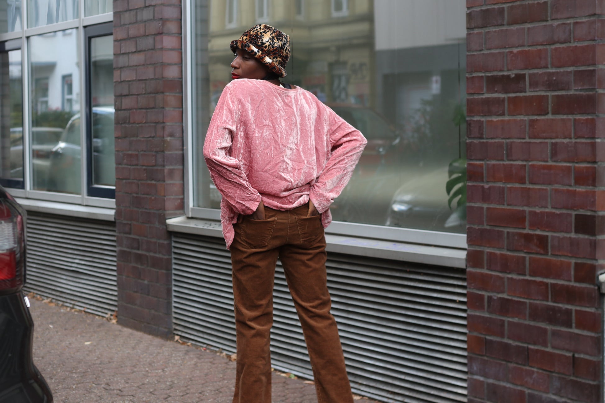 Crushed Velvet Top | Vintage Y2K Dusky Pink Long Sleeve Shirt | XLT
