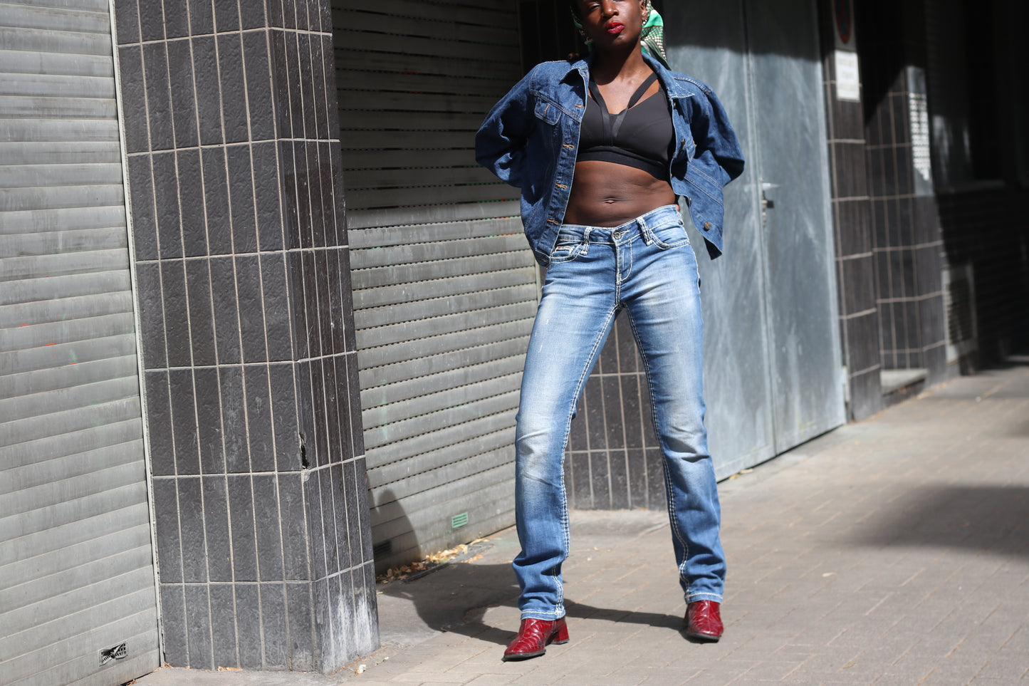 Cipo & Baxx Vintage 2000s Y2K Low Rise Thick Stitch Blue Jeans