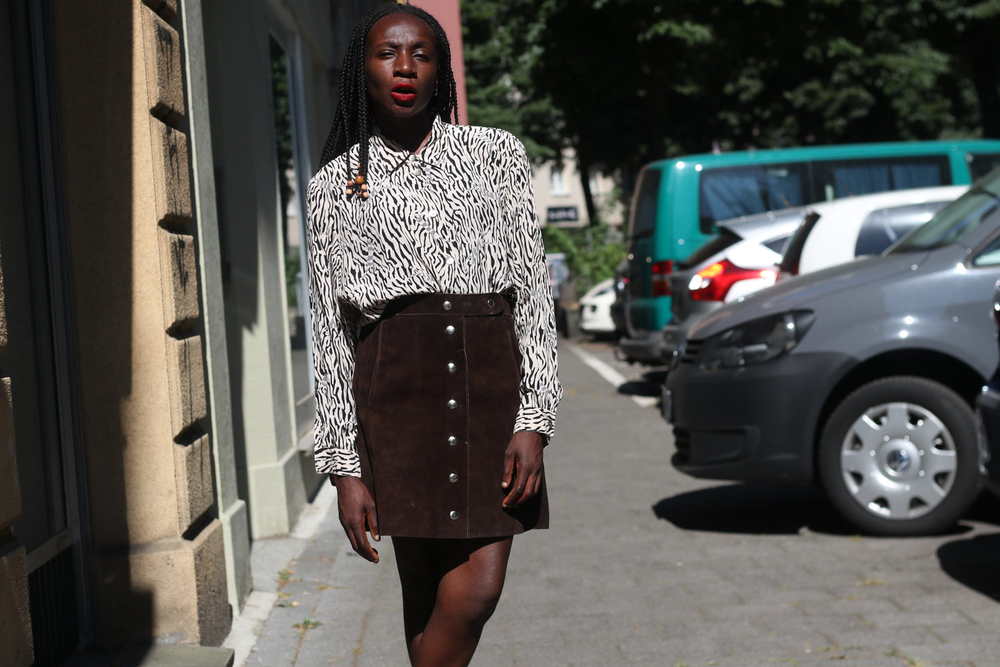  Vintage 90s Zebra Print Blouse - Oversized Animal Print Boho Top