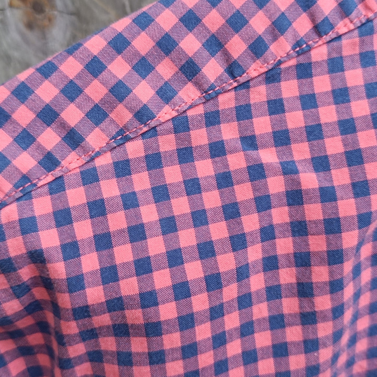 Vintage American Eagle Gingham Button Down Shirt - Pink & Blue