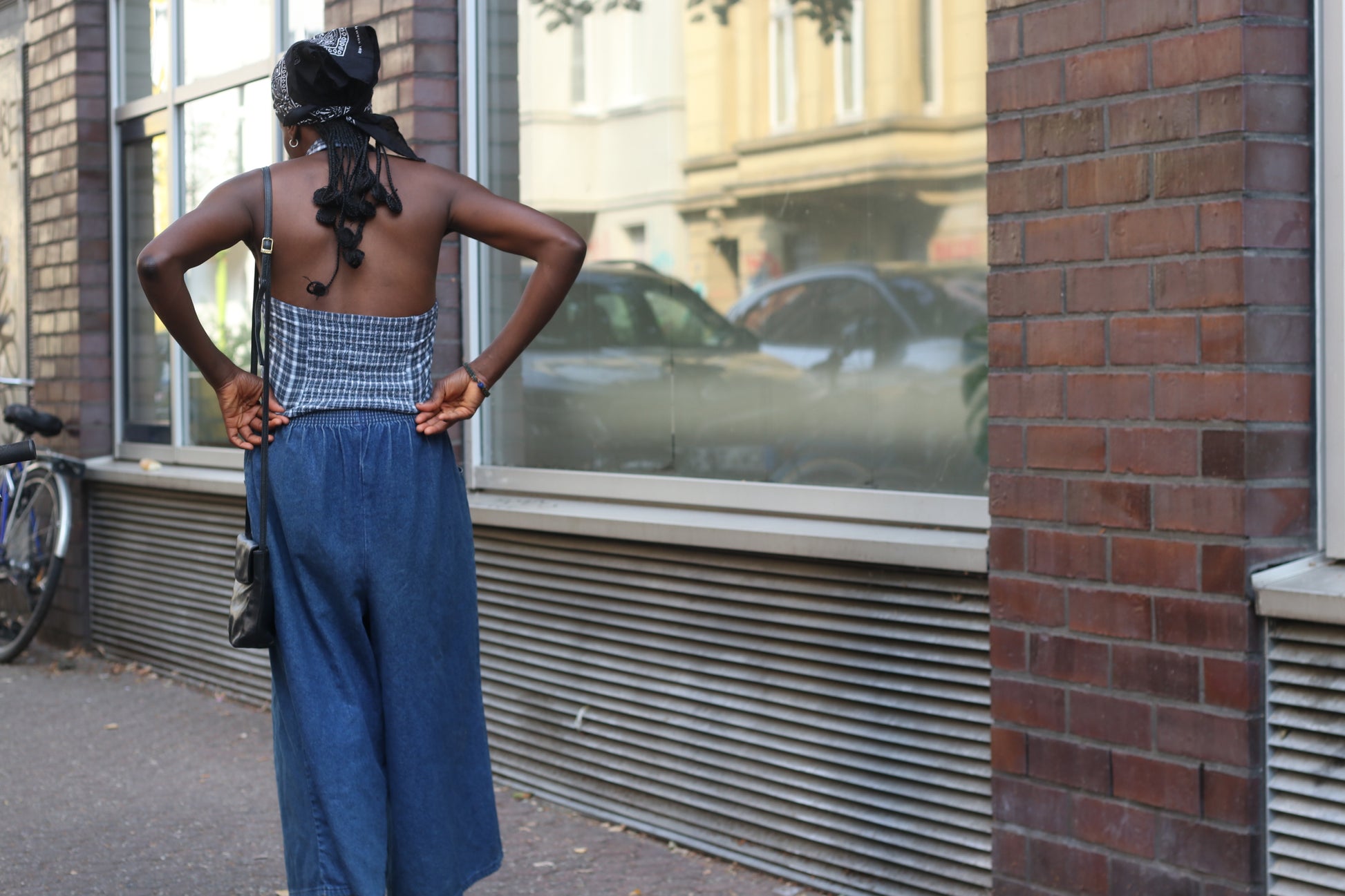 3 Suisses Vintage Halter Top - 90s Y2K Plaid Crop Blouse