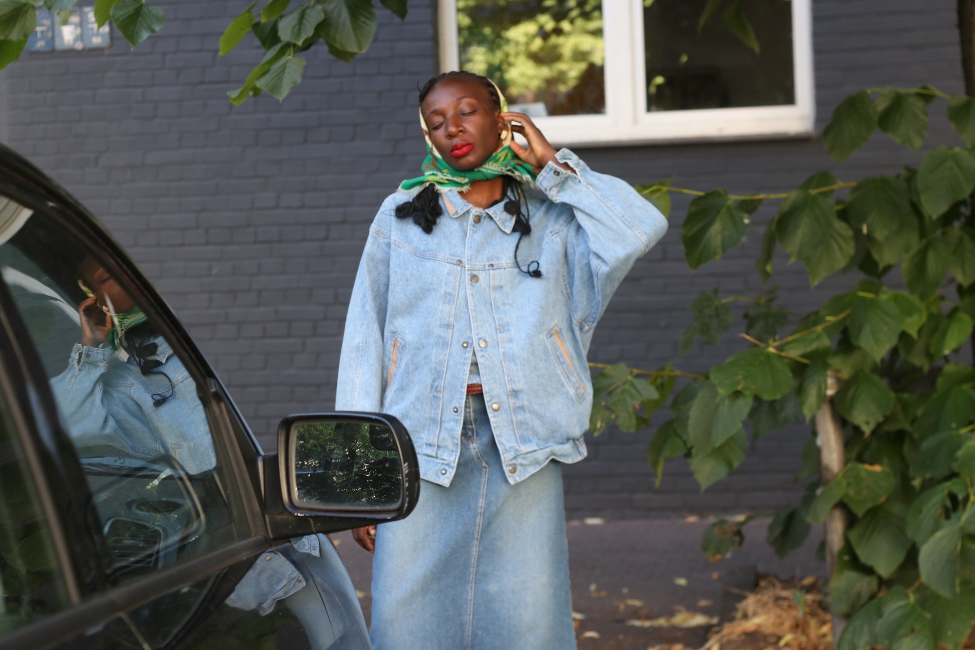 Vintage 90s Oversized Denim Jacket - Light Wash Bomber Trucker