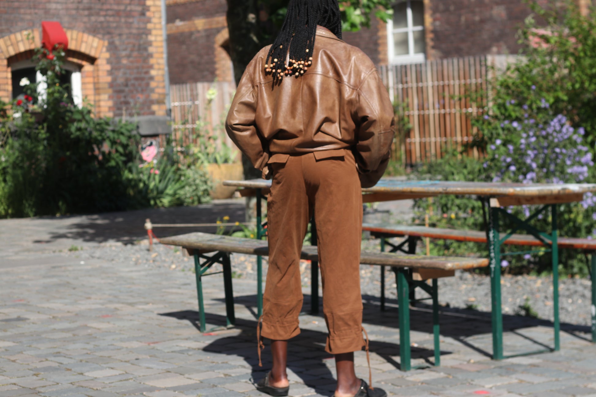 Vintage Y2K Brown Cropped Cargo Trousers - Drawstring Ankle Pants
