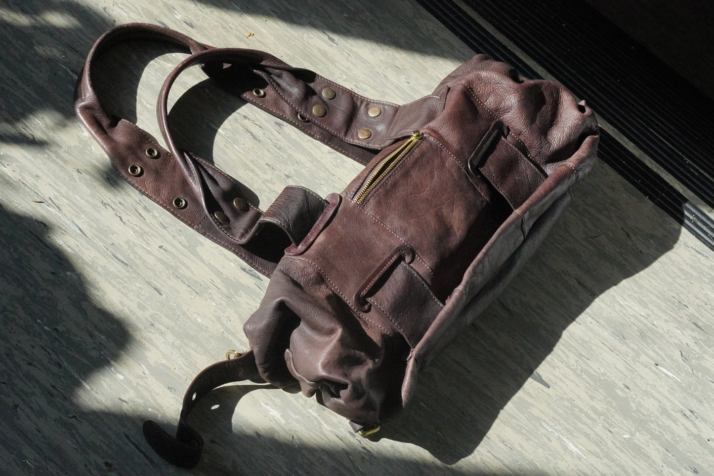 Dolce & Gabbana Vintage 2000s Brown Leather Shoulder Bag Slouchy