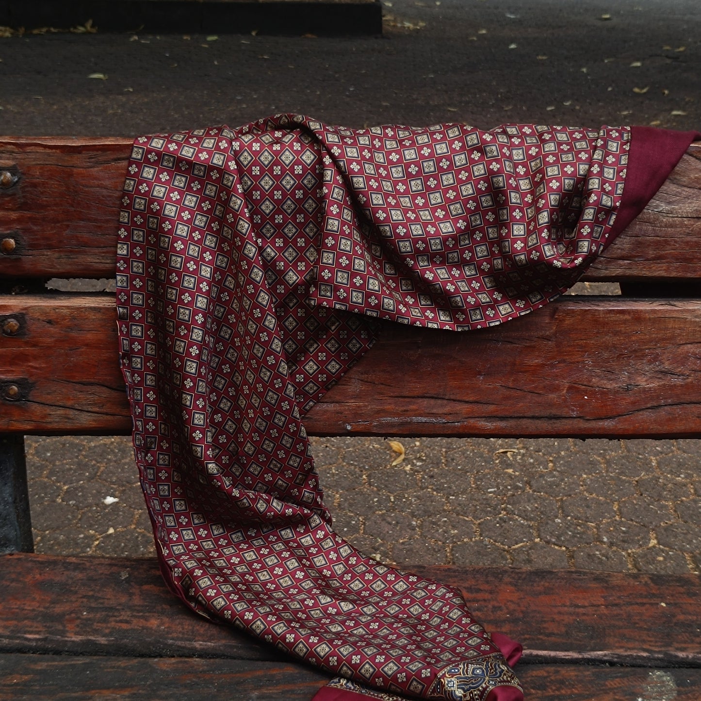 The DeSantis Collection Vintage Silk Wool Scarf - Made in Italy Foulard