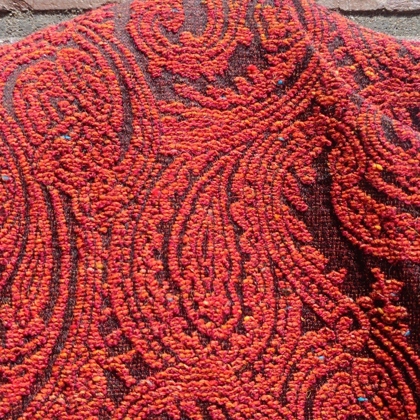 PierBé Vintage 80s Paisley Jacket Red Gold Lion Button Brocade Blazer Coordonnables