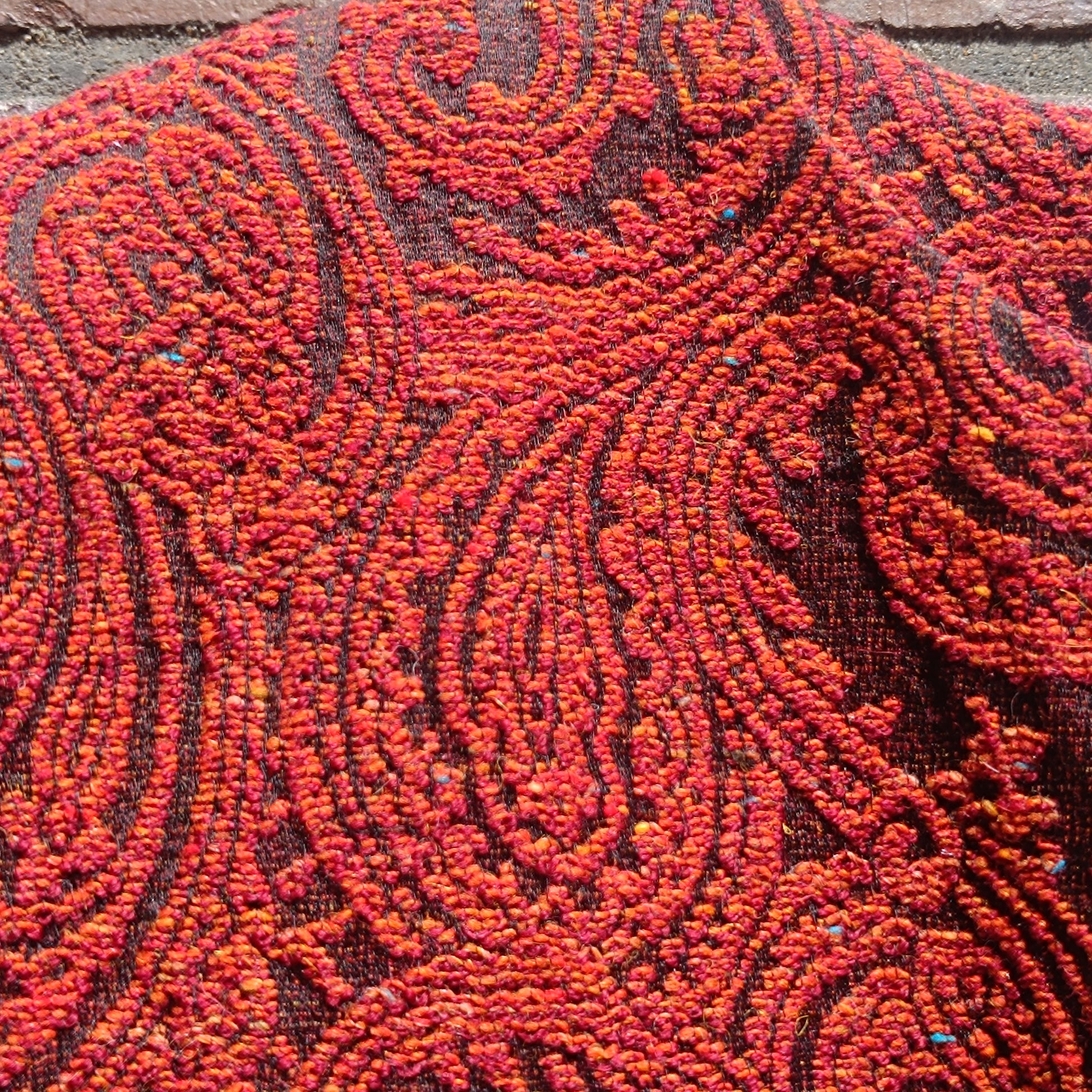 PierBé Vintage 80s Paisley Jacket Red Gold Lion Button Brocade Blazer Coordonnables