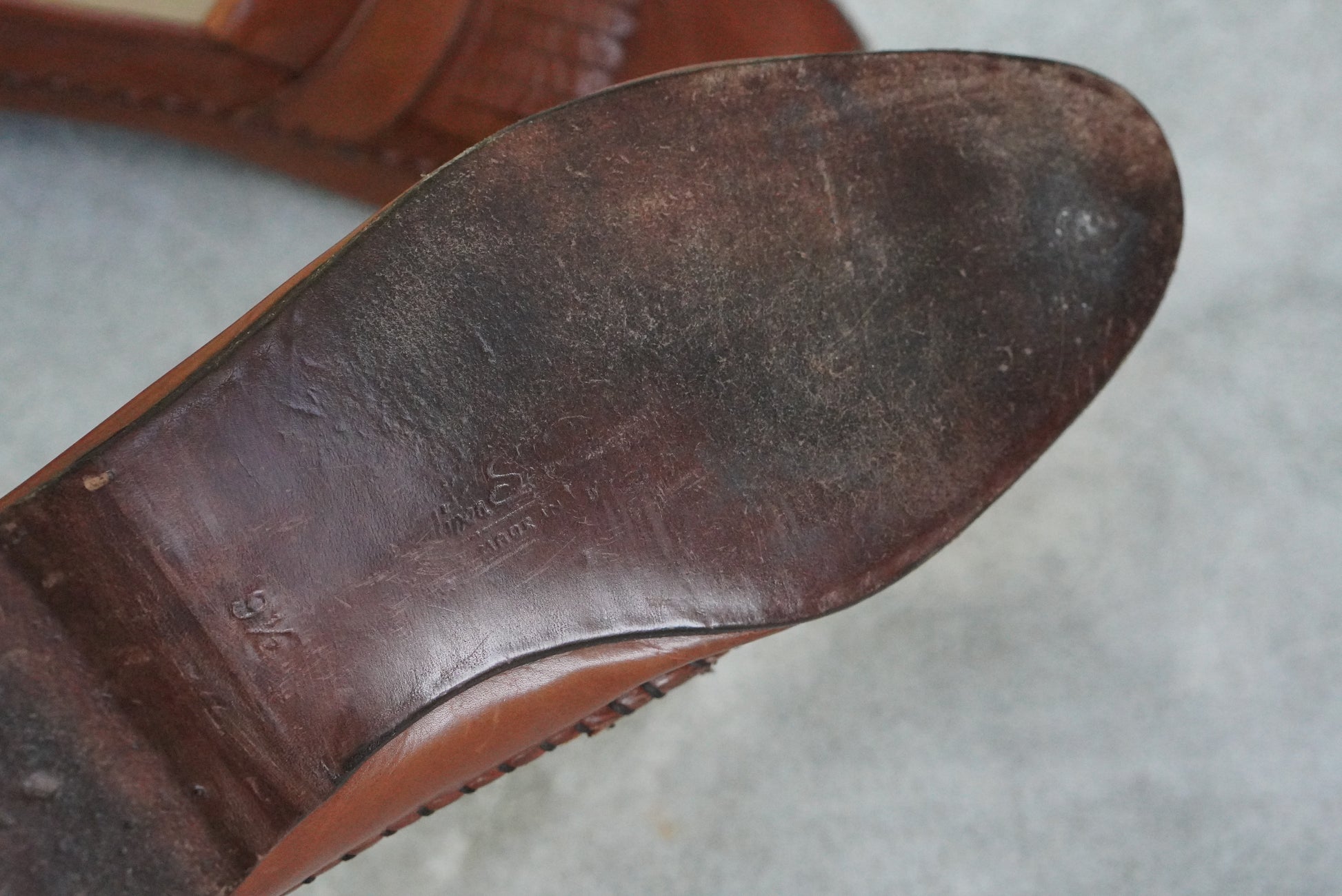 Maraolo Vintage Italian Leather Loafers - Brown Kiltie Fringed Buckle Shoes
