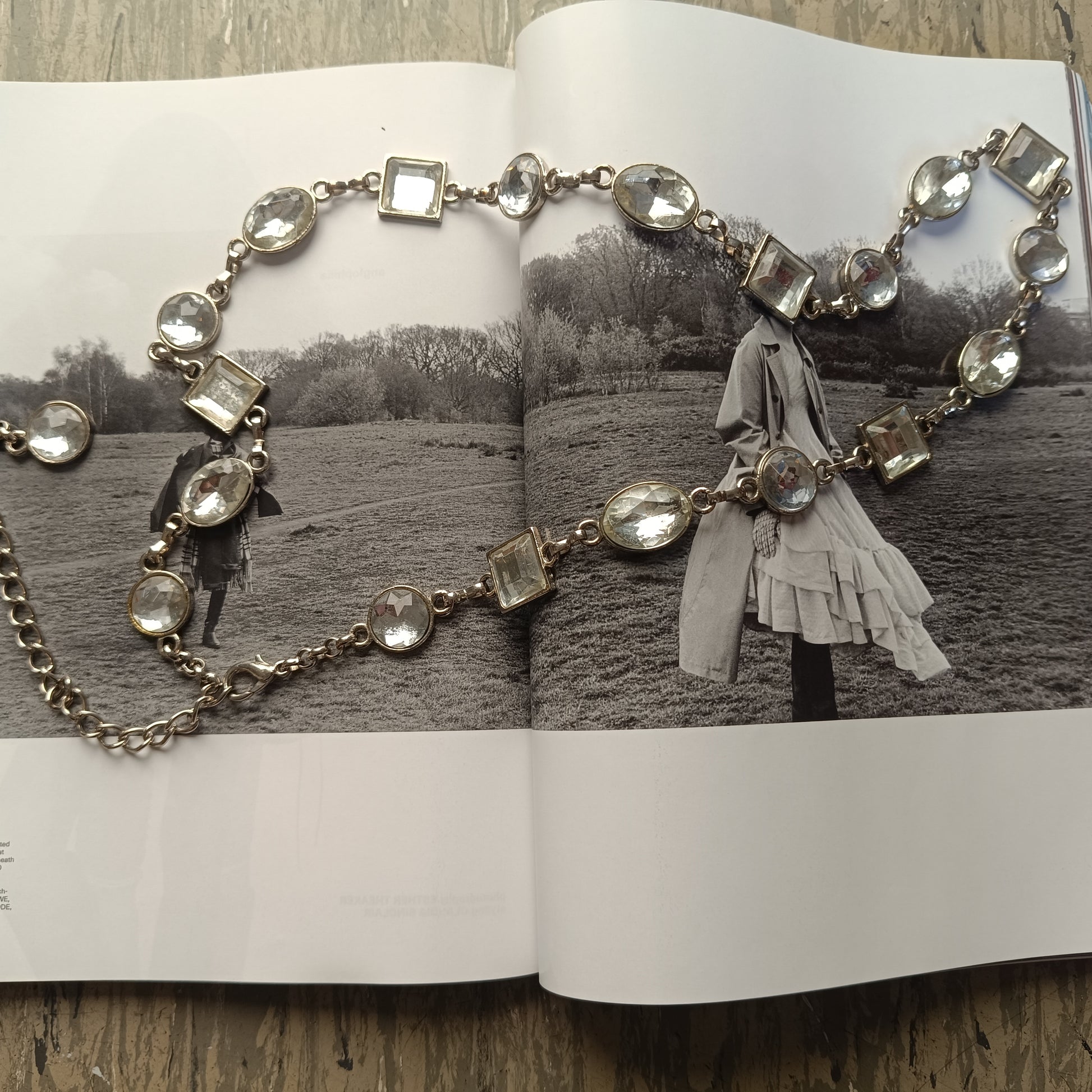 Vintage Y2k Rhinestone Belt | Adjustable Clear Crystal Chain Belt
