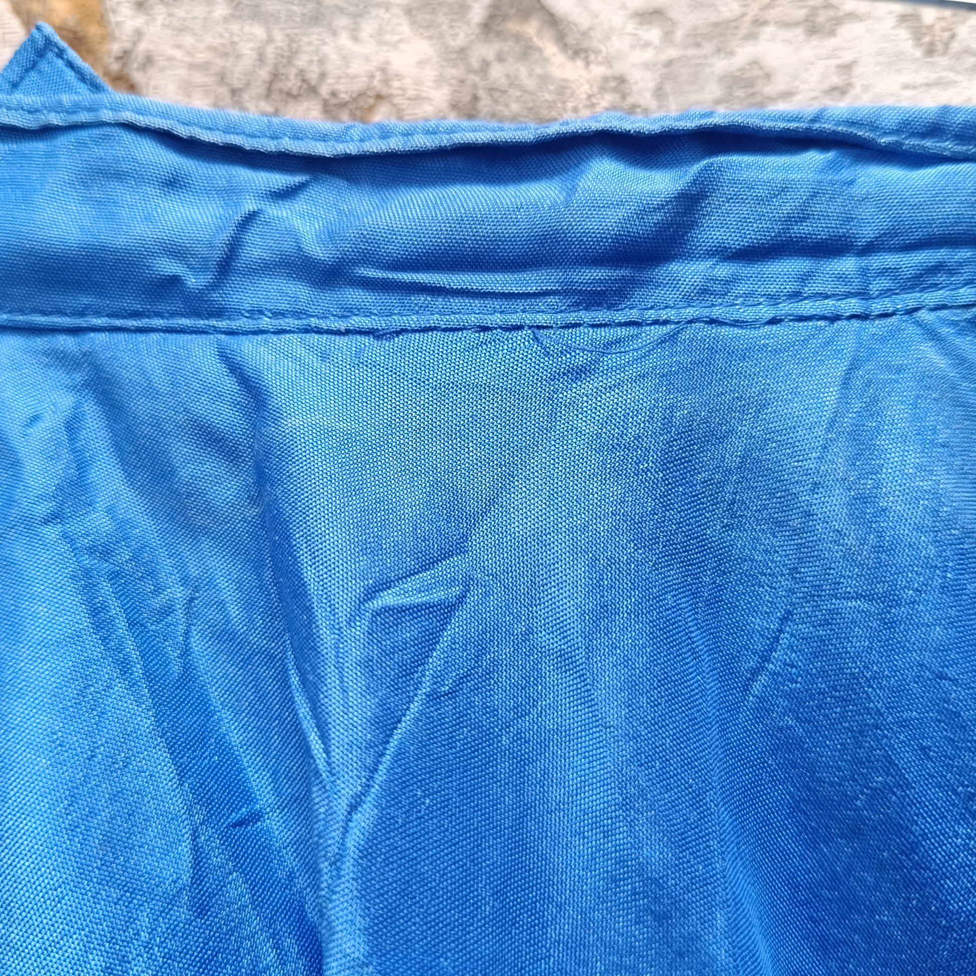 Vintage Blue Silk Maxi Skirt | 80s High Waist Pleated Party Skirt XS