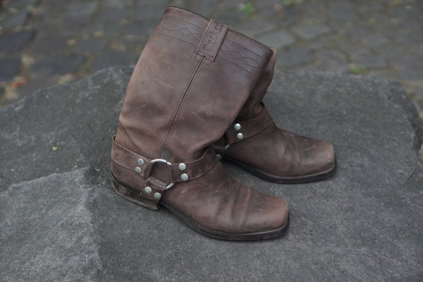 Dockers Brown Leather Harness Boots
