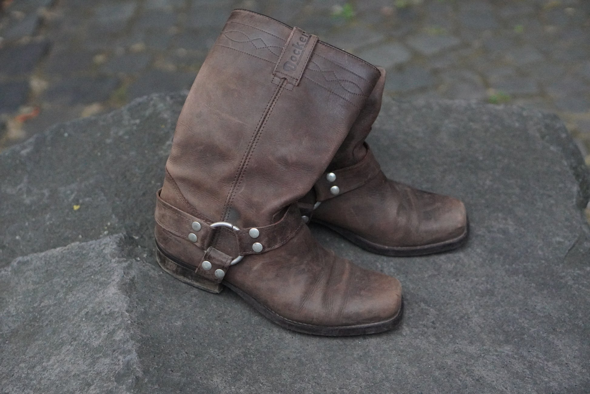 Dockers Brown Leather Harness Boots