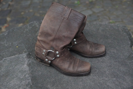 Dockers Brown Leather Harness Boots