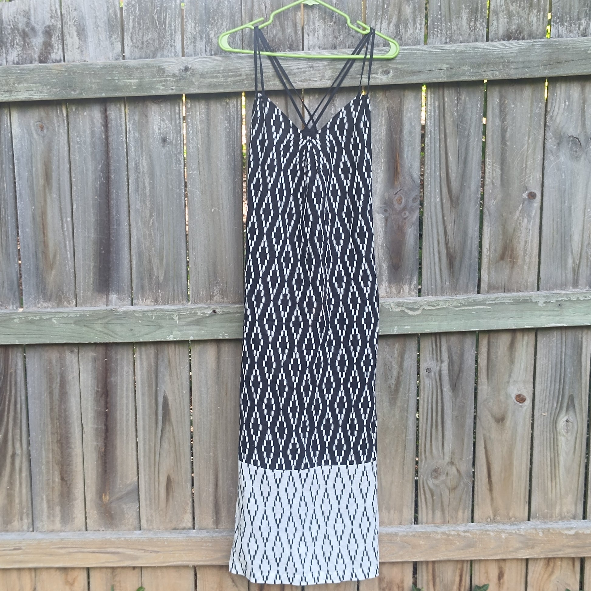 Vintage Banana Republic Cotton Linen Ikat Print Maxi Dress - Size 6
