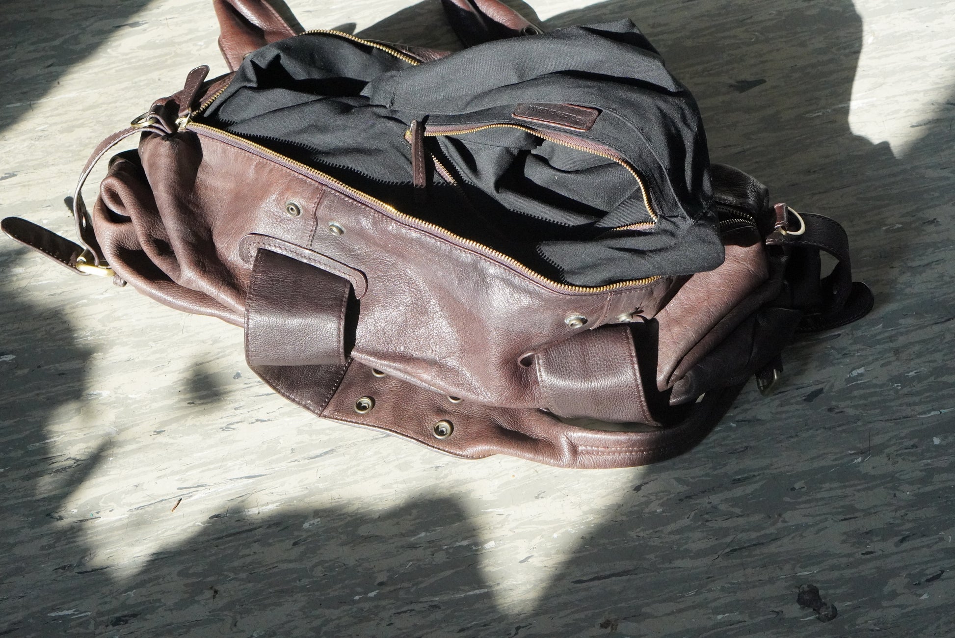 Dolce & Gabbana Vintage 2000s Brown Leather Shoulder Bag Slouchy