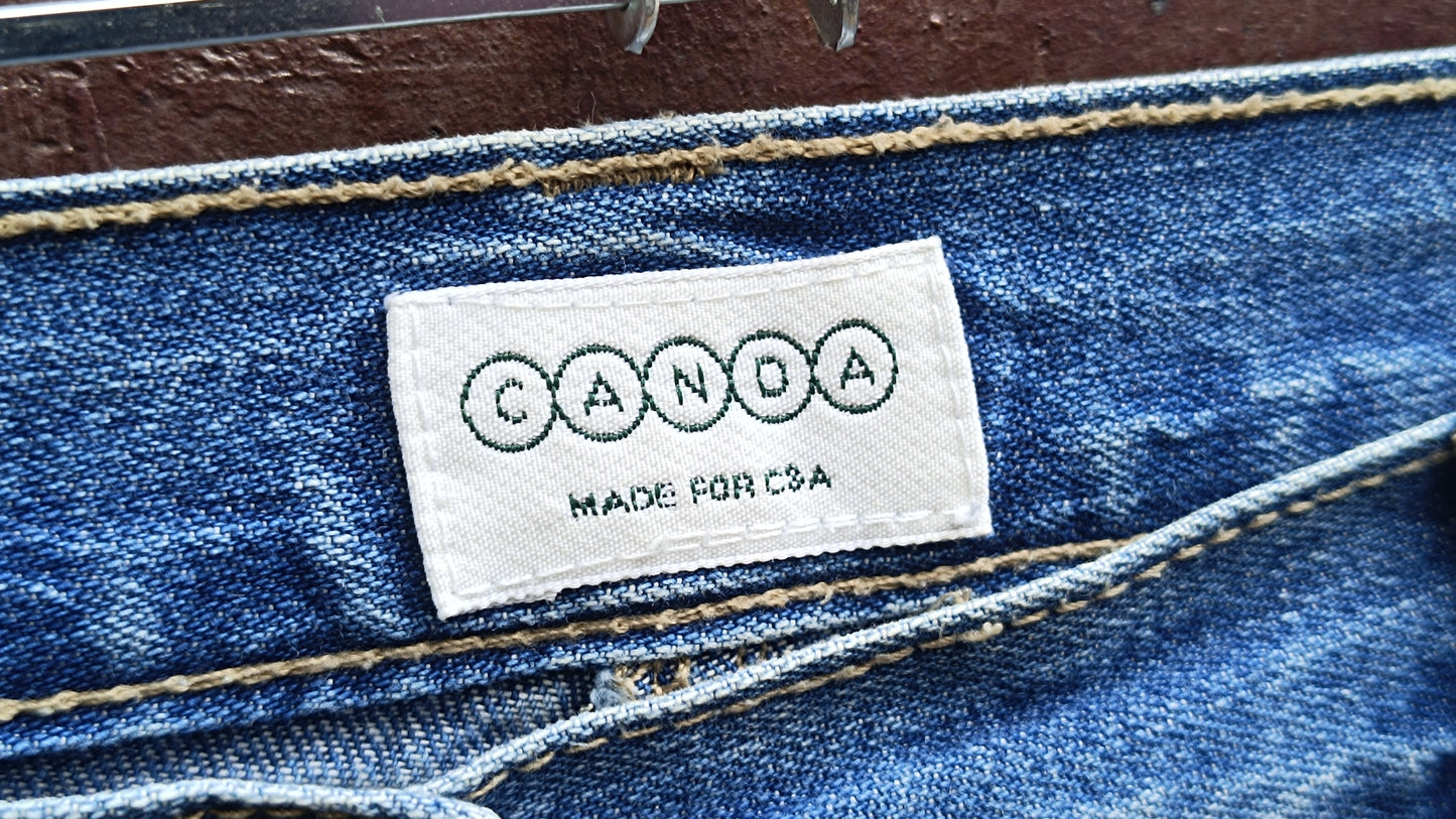 Vintage Canda Denim Jorts - 90s Y2K Baggy Blue Jean Shorts