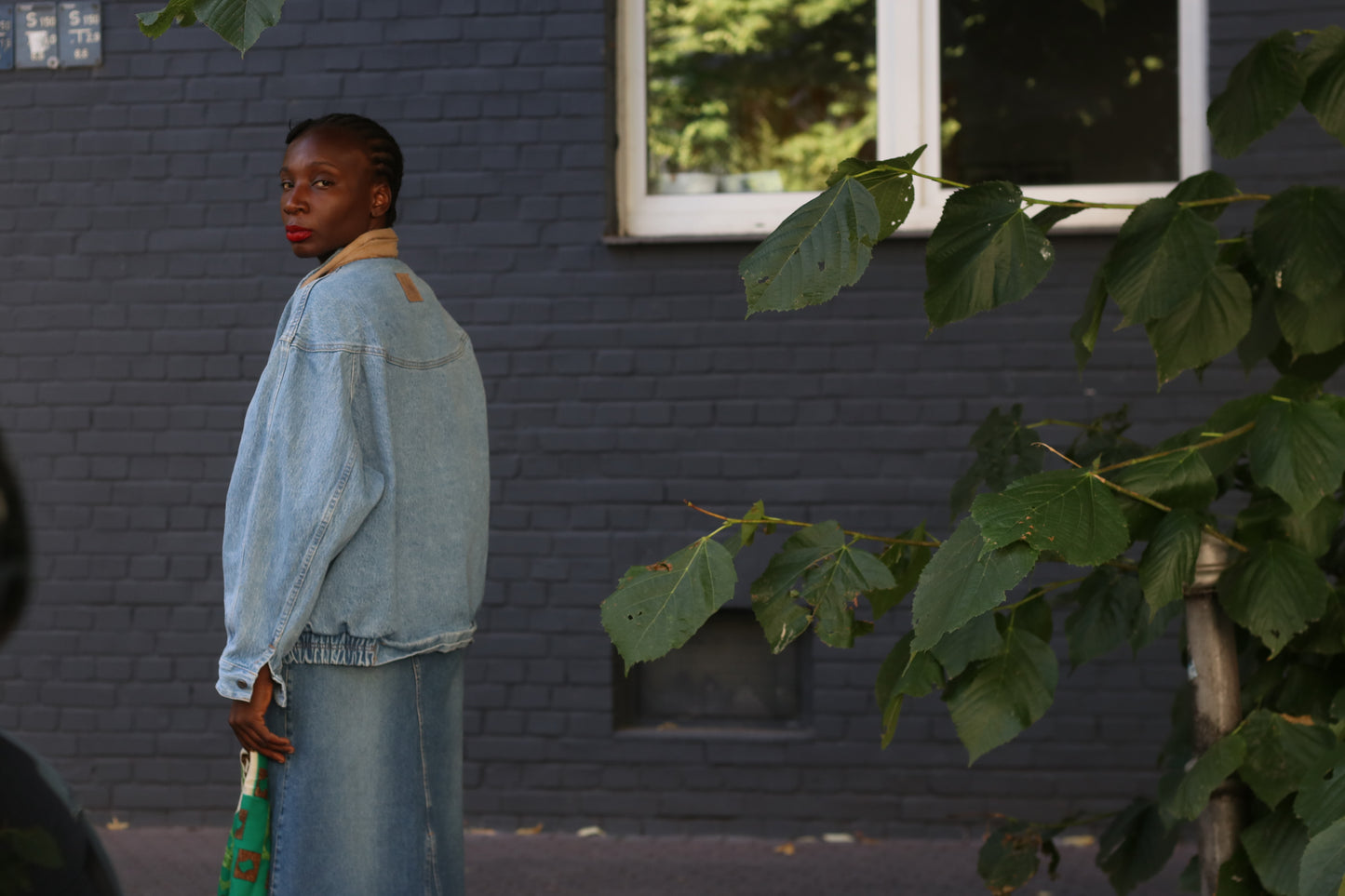 Vintage 90s Oversized Denim Jacket - Light Wash Bomber Trucker