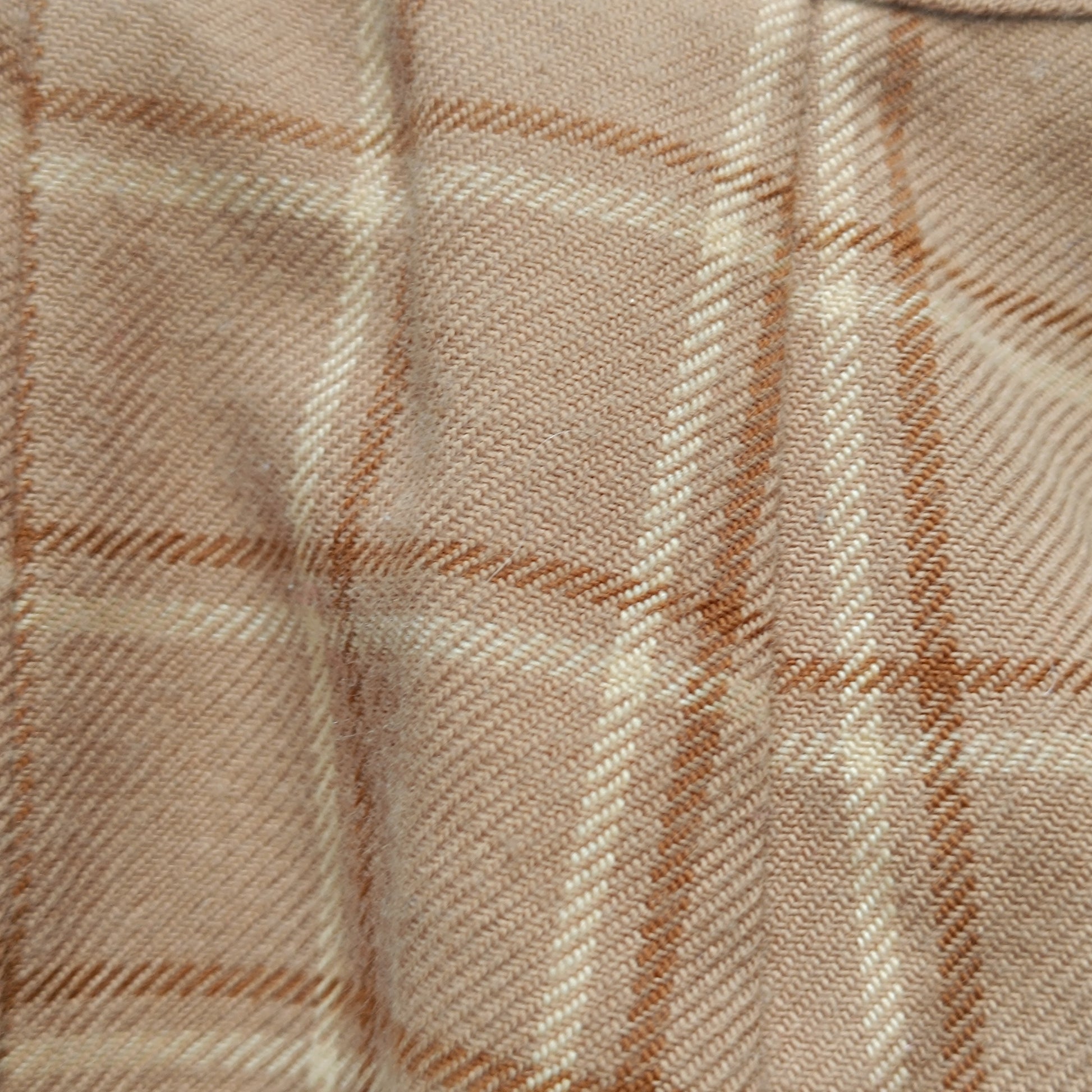Plaid Trousers Vintage 70s Beige High Waisted Pants | Fits XS to S