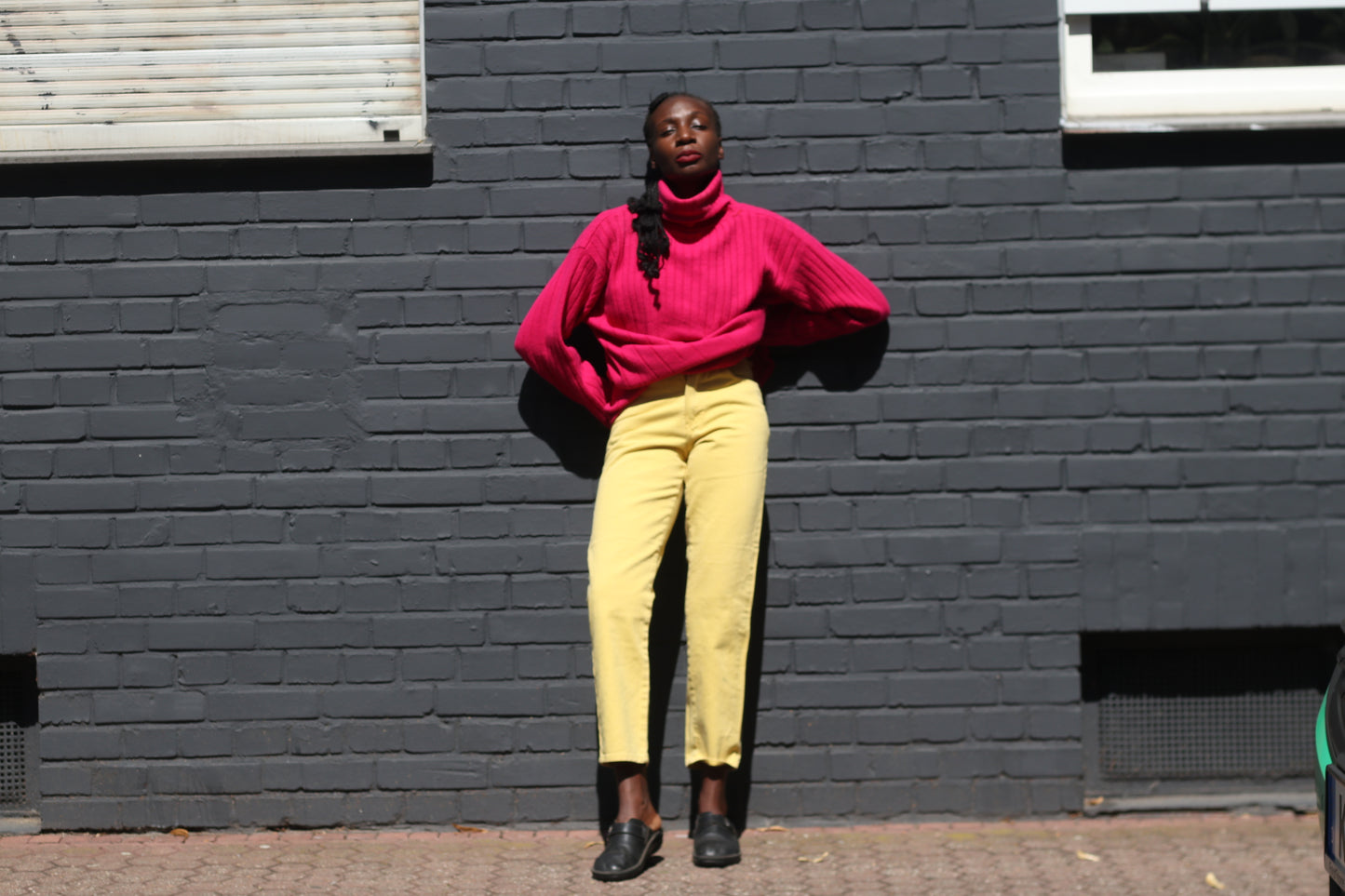 Vintage Yellow High Waist Jeans | 90s MASH Tapered Denim Pants
