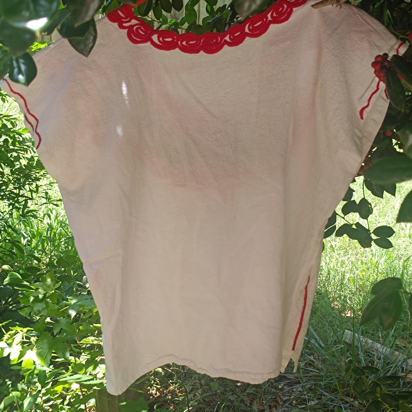 Vintage 1970s Mexican Embroidered Blouse - Boho Floral Top