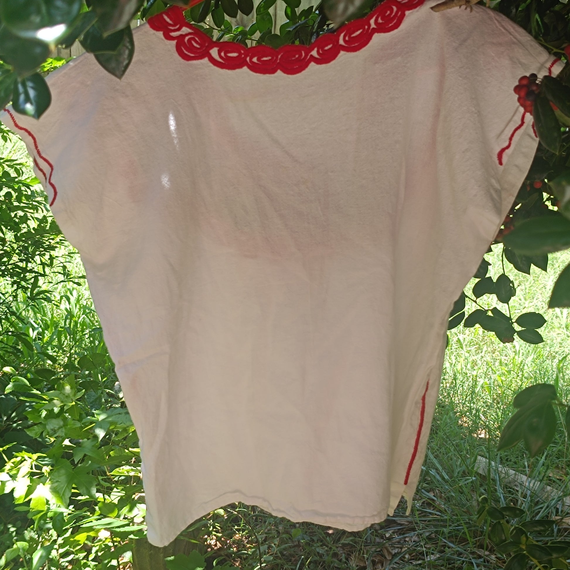 Vintage 1970s Mexican Embroidered Blouse - Boho Floral Top
