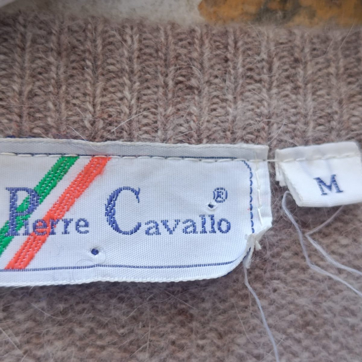 Pierre Cavallo Vintage Argyle Sweater 90s Preppy Soft Angora Blend M