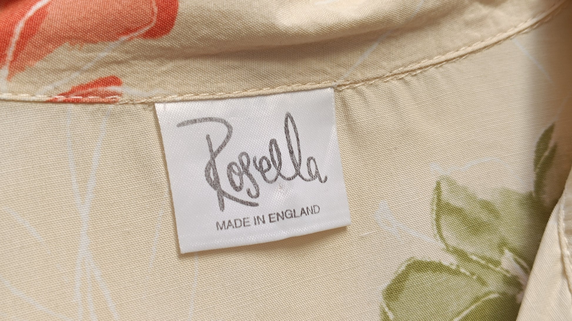 Rosella Vintage Floral Blouse Made in England Retro 70s Short Sleeve Sun Shirt